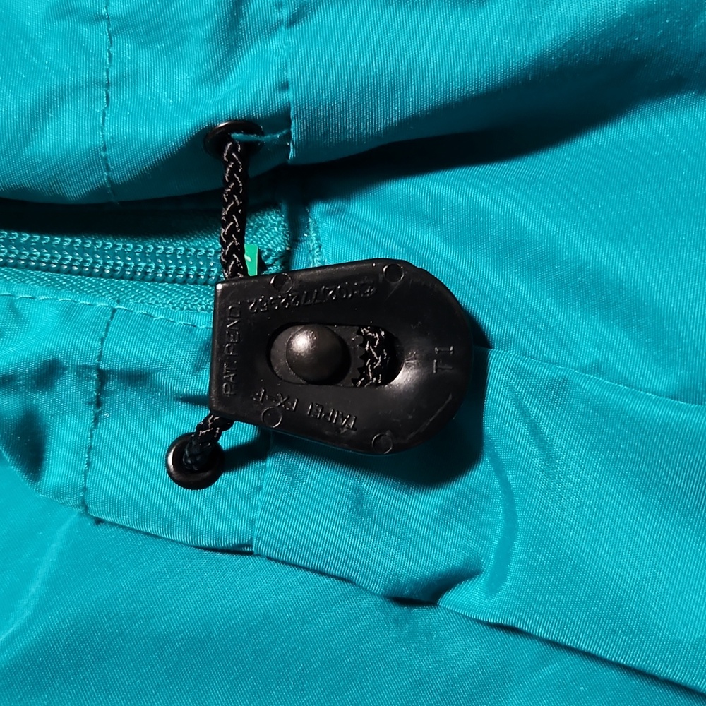 Vintage 90's Columbia Teal Anorak Retro Hideaway Hood Radial Sleeve Large - Picture 8 of 13